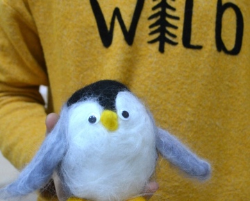 Игрушка своими руками "Пингвинчики" из шерсти. Фотоотчёт с мастер-класса в студии "Рыжий Лис"